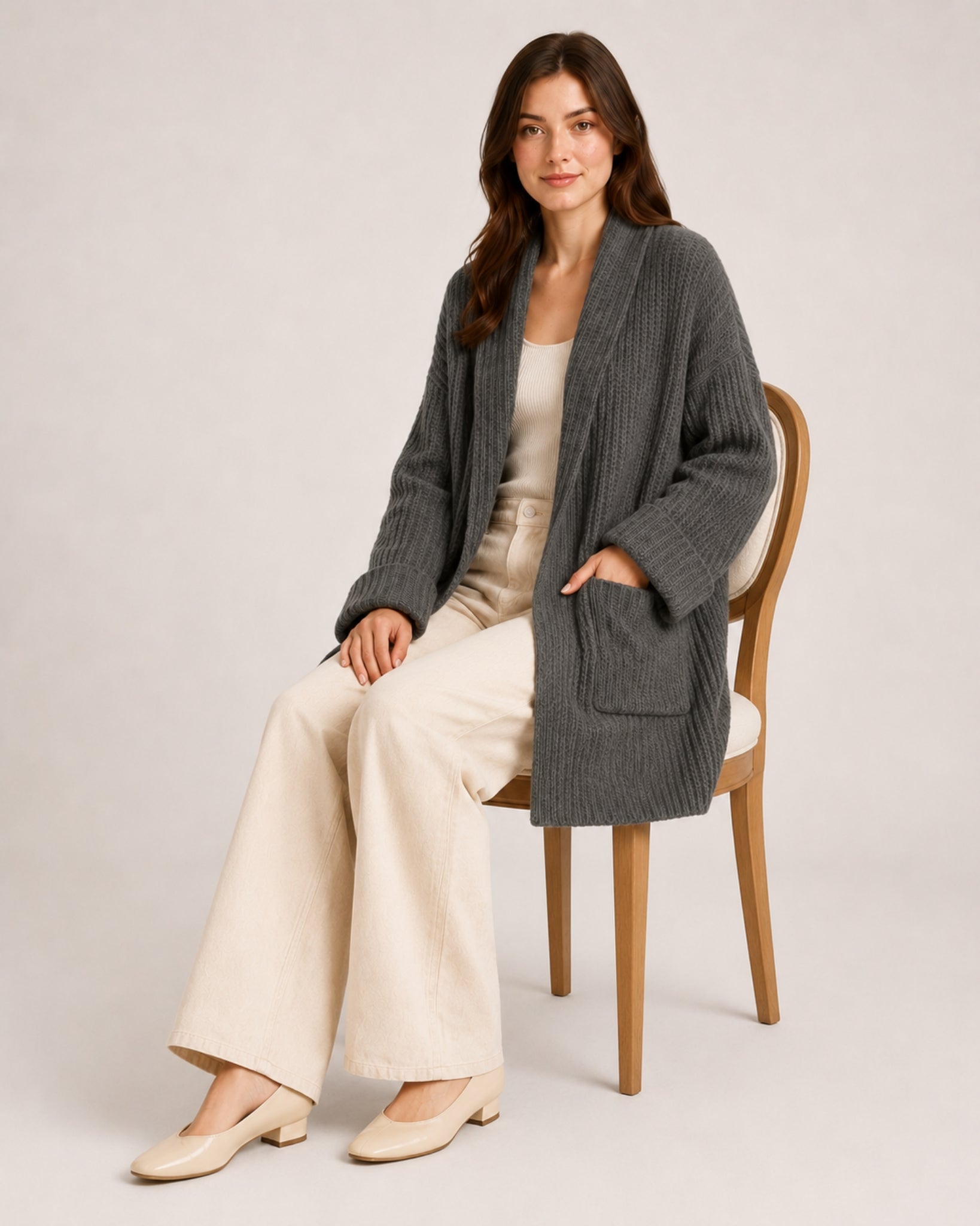 Women's Longline Knitted Cardigan