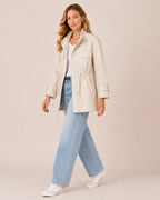 Women's Utility Jacket with Drawstring Waist