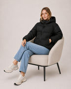 Women's Hooded Puffer Jacket – Warm Padded Coat