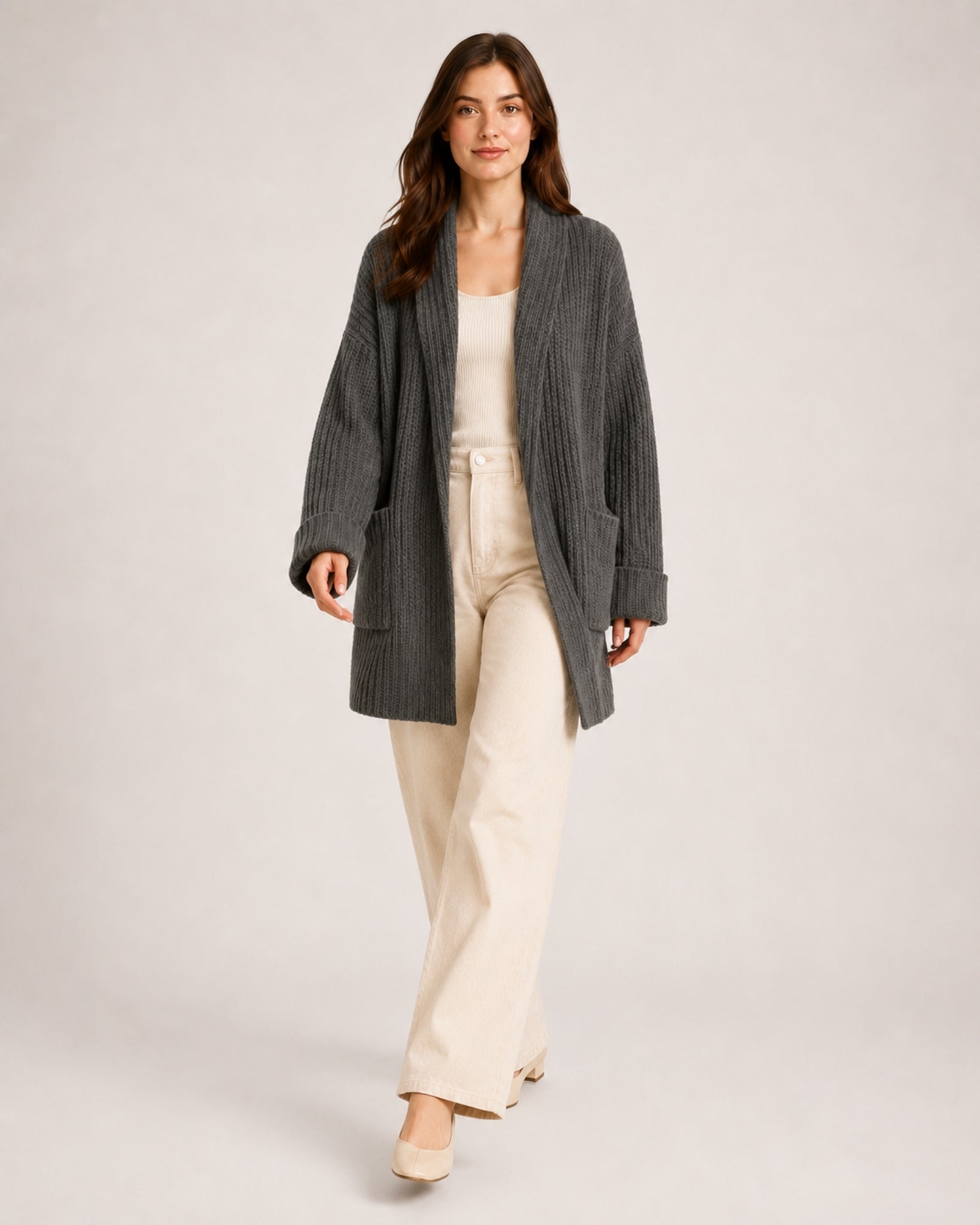 Women's Longline Knitted Cardigan
