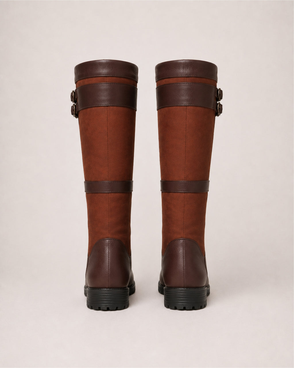 Women's Knee High Riding Boots Buckle Strap Country Style