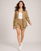 Women's Barn Jacket with Contrast Collar
