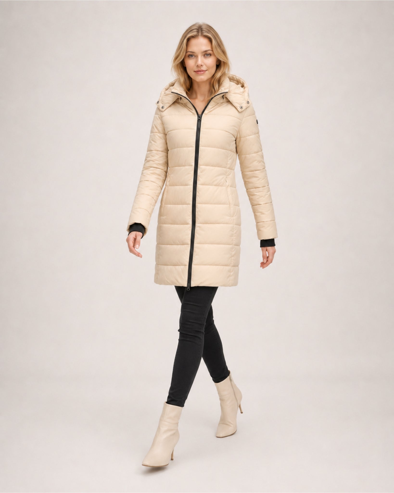 Women's Puffer Coat Long Hooded Padded Jacket