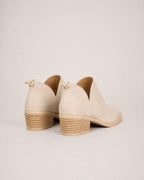 Women's Ankle Boots Low Block Heel Slip On Style