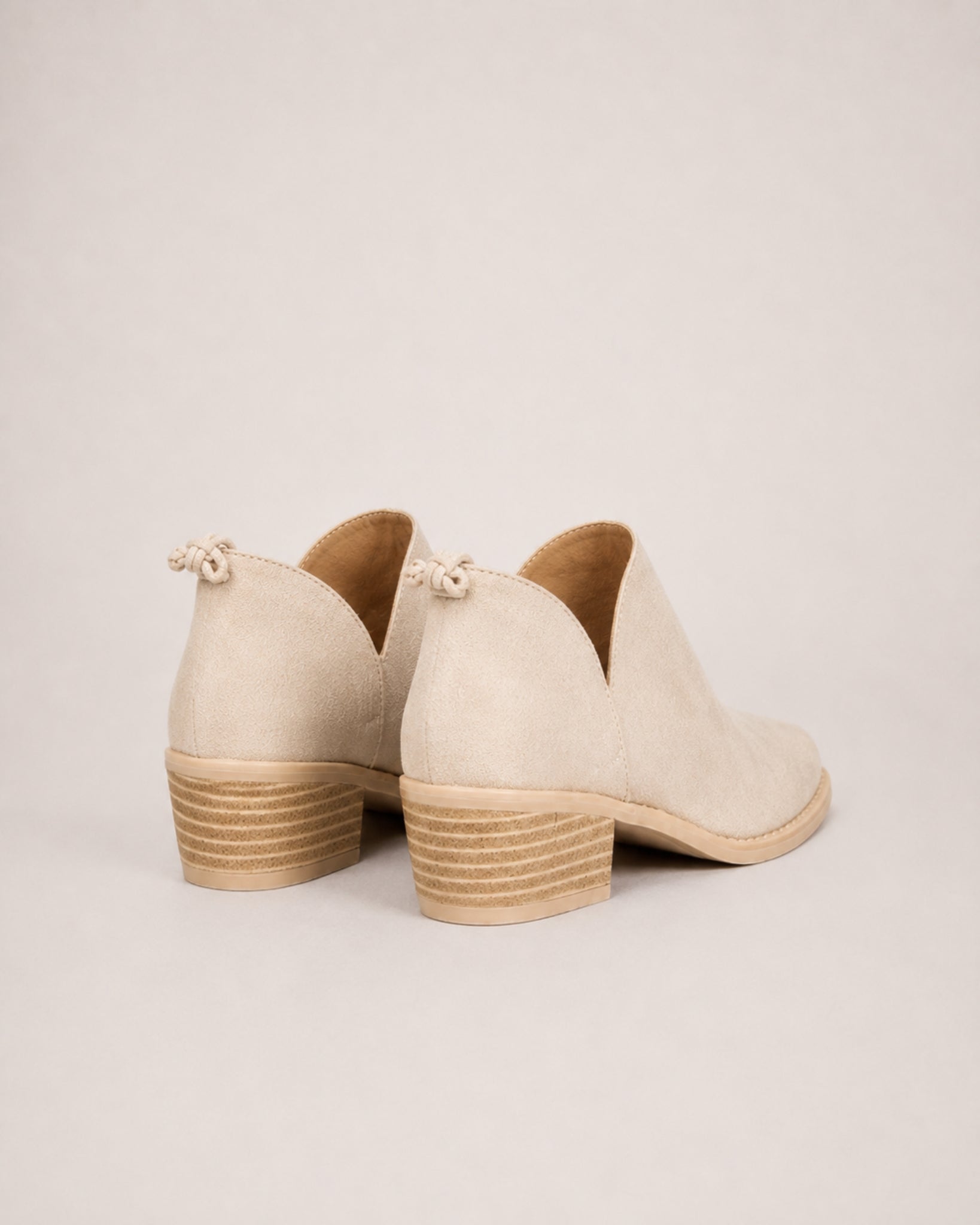 Women's Ankle Boots Low Block Heel Slip On Style