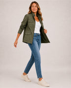 Women's Utility Jacket Lightweight Zip Front Style