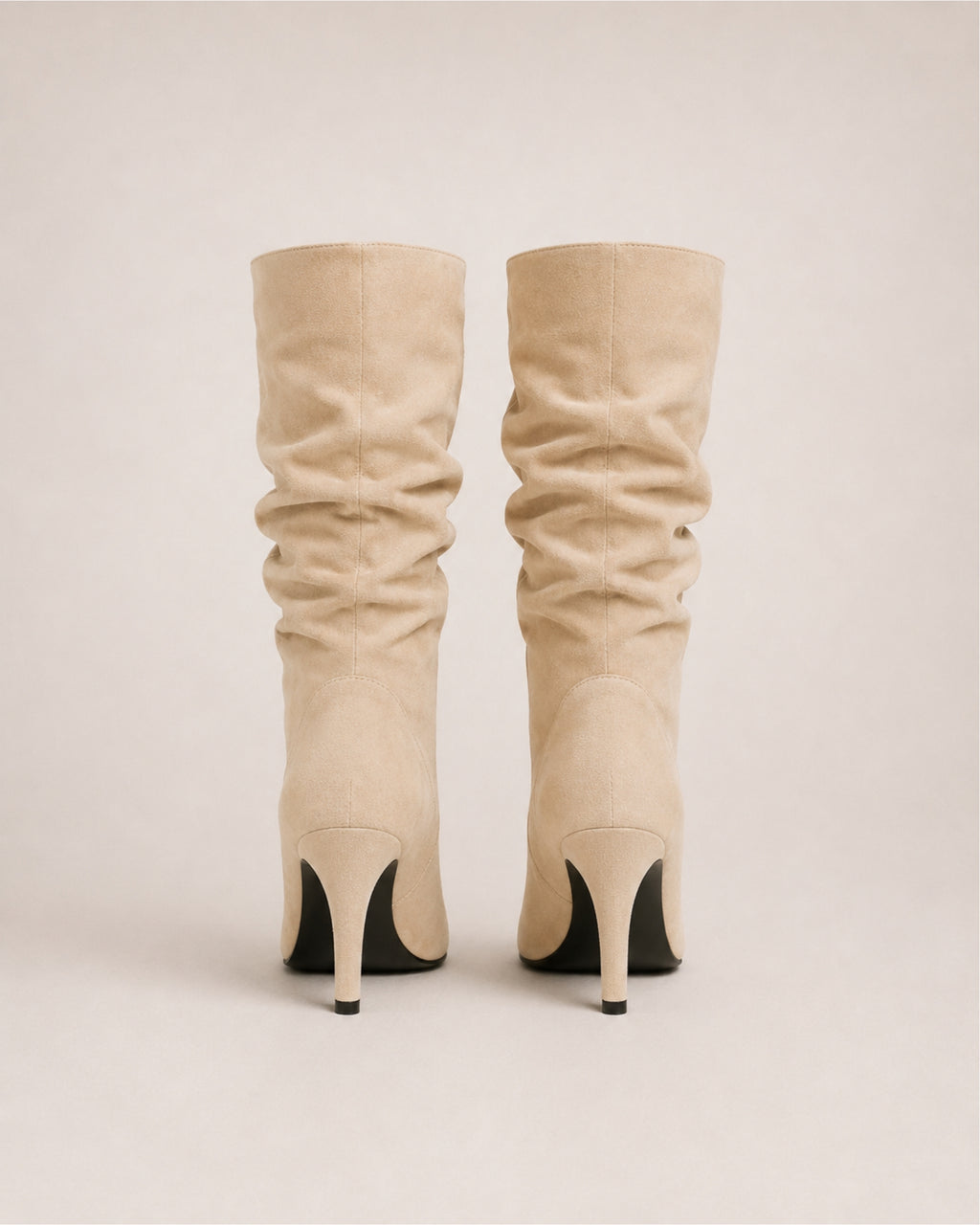 Women's Slouch Knee High Boots with High Heel