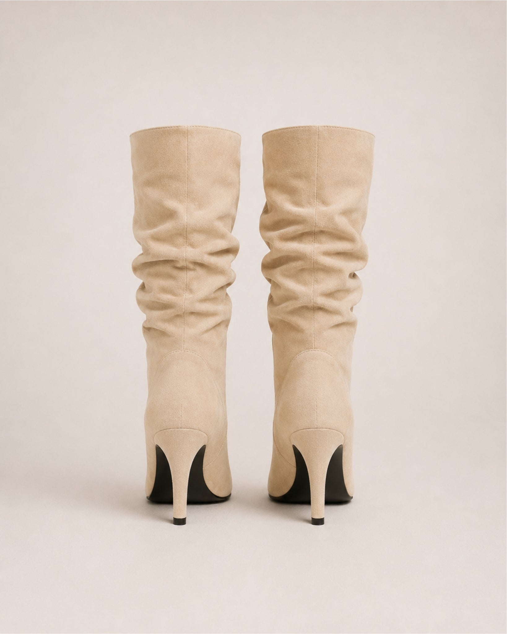 Women's Slouch Knee High Boots with High Heel