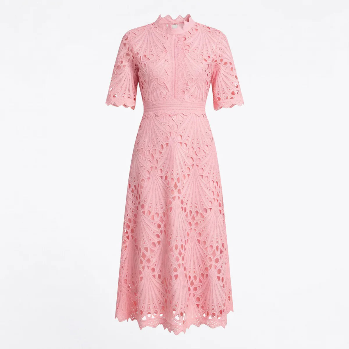Women's Refined Lace Midi Dress Timeless Elegance
