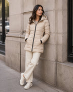 Women's Puffer Coat Long Hooded Padded Jacket