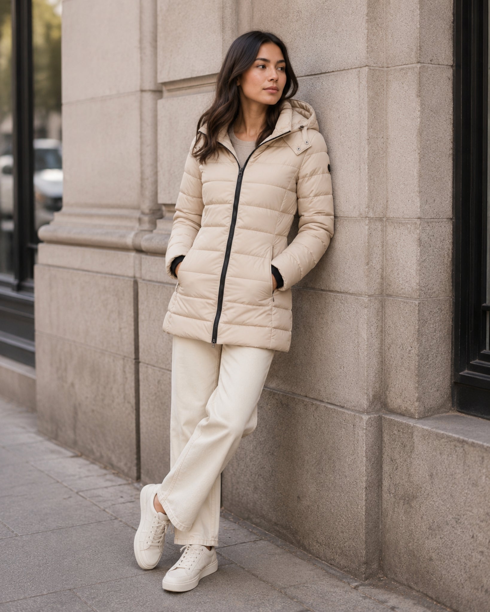 Women's Puffer Coat Long Hooded Padded Jacket