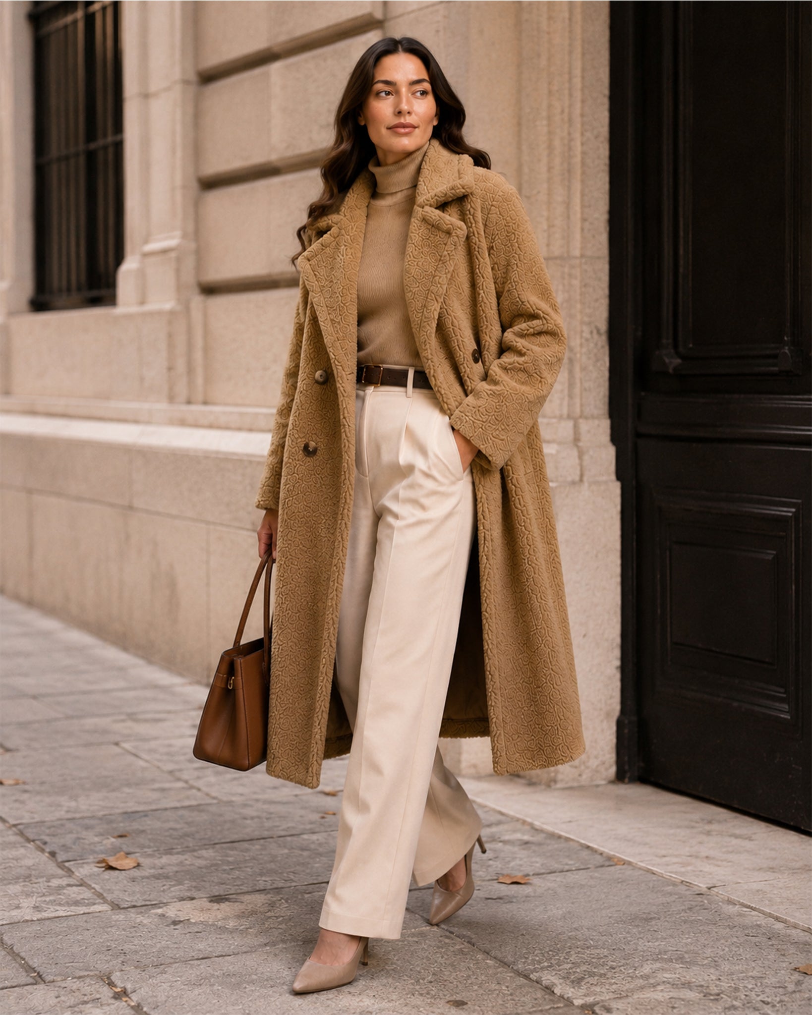 Women's Long Teddy Coat – Oversized Borg Winter Coat
