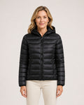 Women's Lightweight Hooded Puffer Jacket – Packable Zip-Up Coat