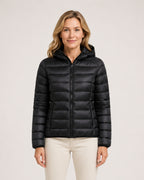 Women's Lightweight Hooded Puffer Jacket – Packable Zip-Up Coat