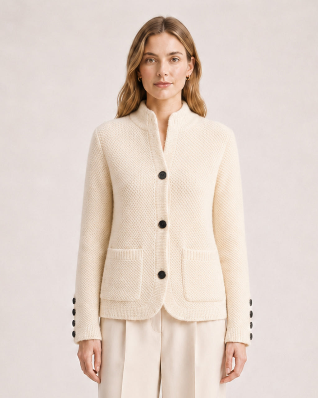 Women's Chunky Knit Cardigan Button Front Style