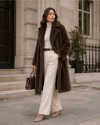 Women's Brown Faux Fur Coat – Long Fur Coat