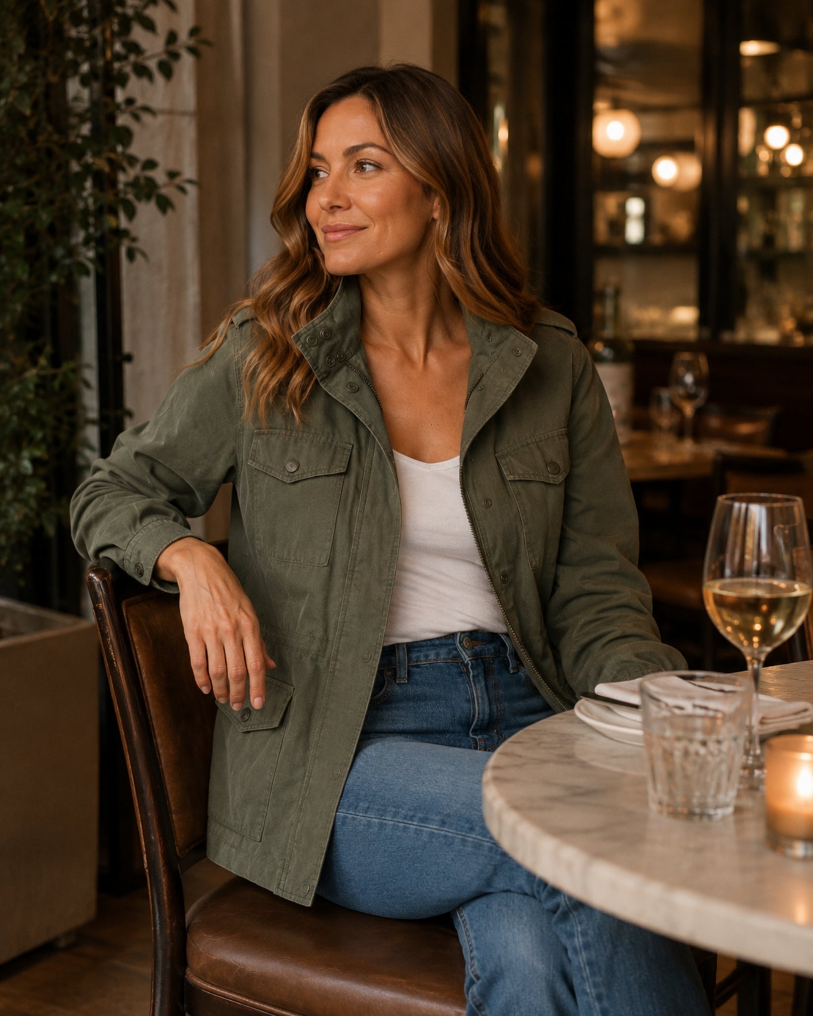 Women's Utility Jacket Lightweight Zip Front Style