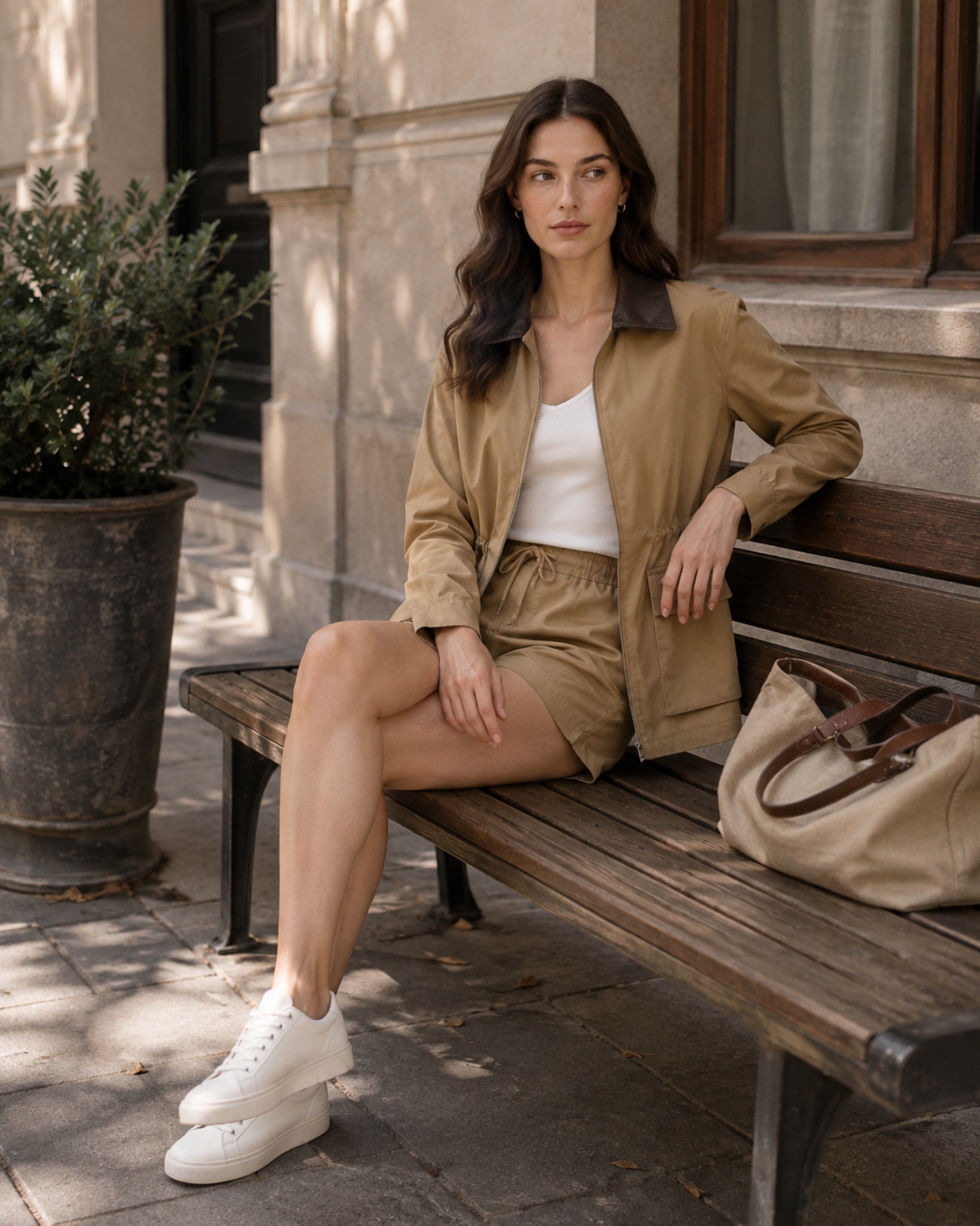 Women's Barn Jacket with Contrast Collar
