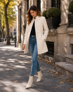 Women's Stand-Collar Longline Blazer