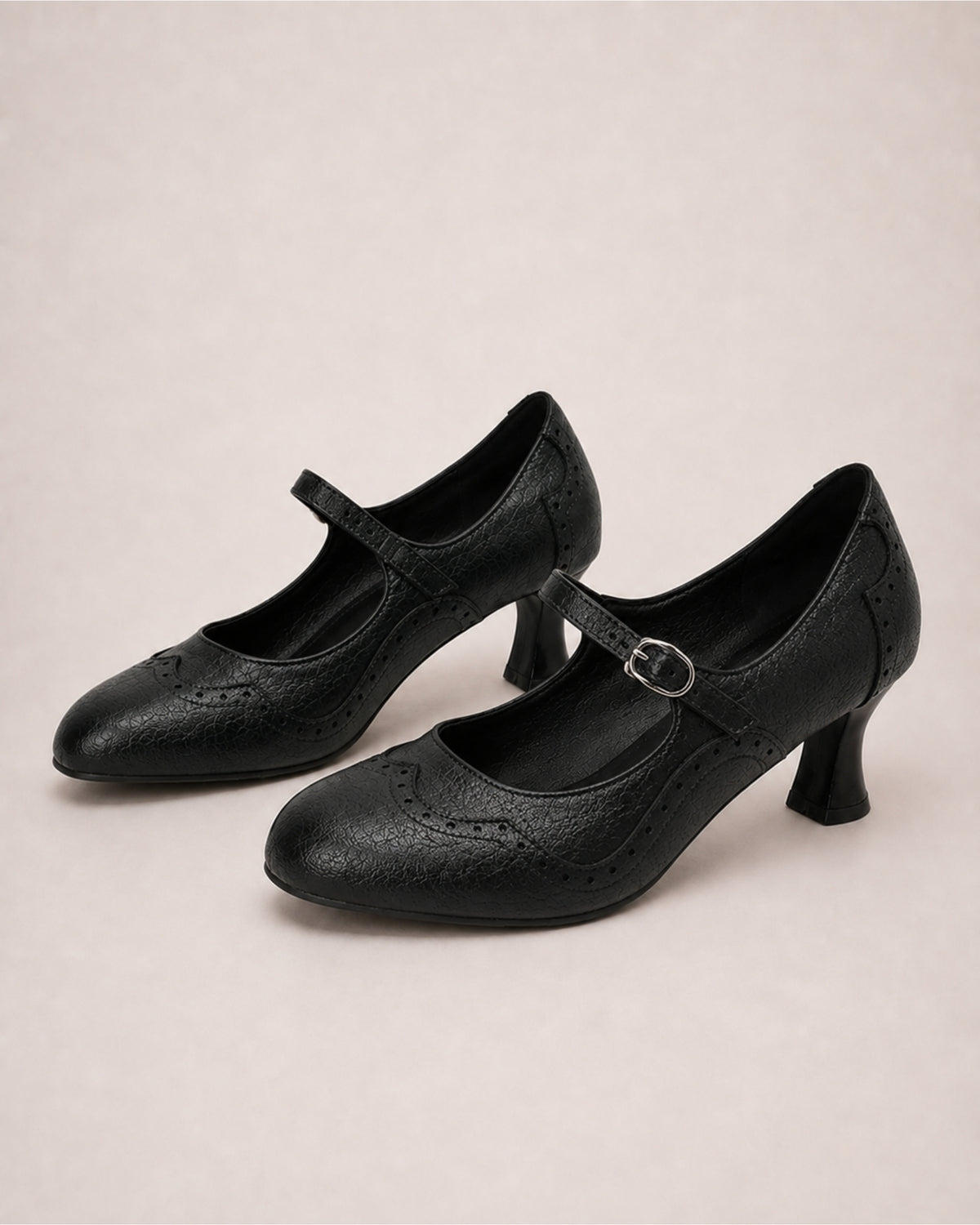 Women's Mary Jane Shoes Block Heel Buckle Strap Style