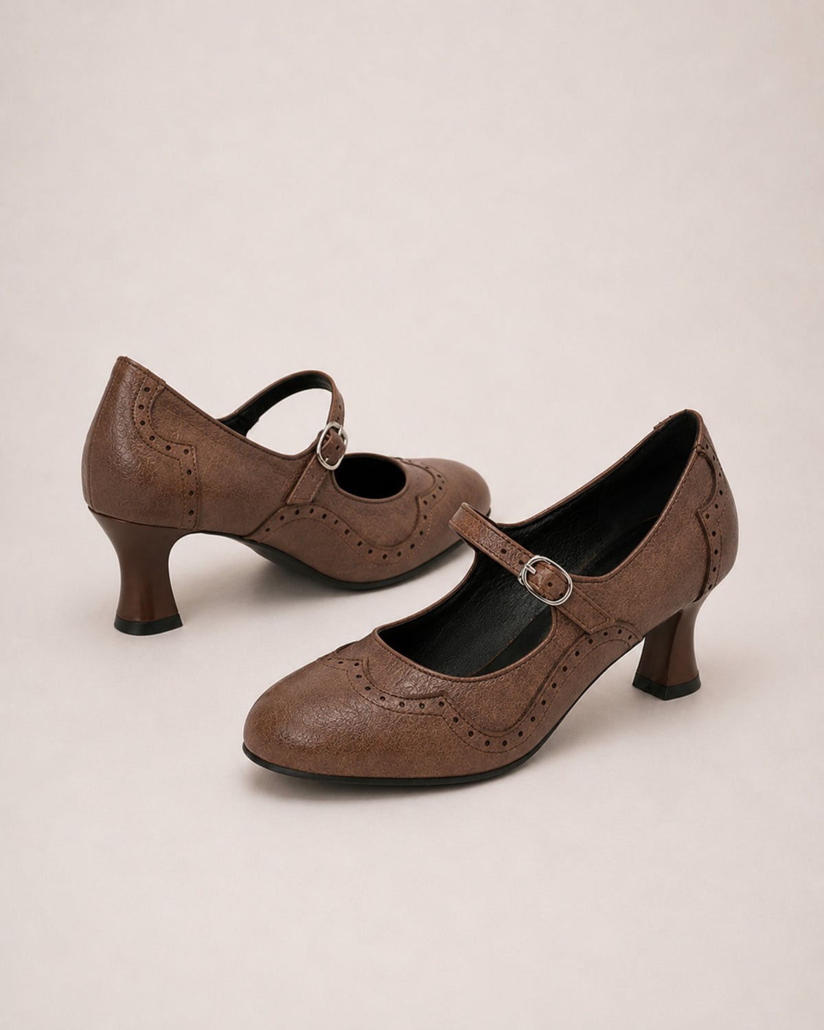 Women's Mary Jane Shoes Block Heel Buckle Strap Style