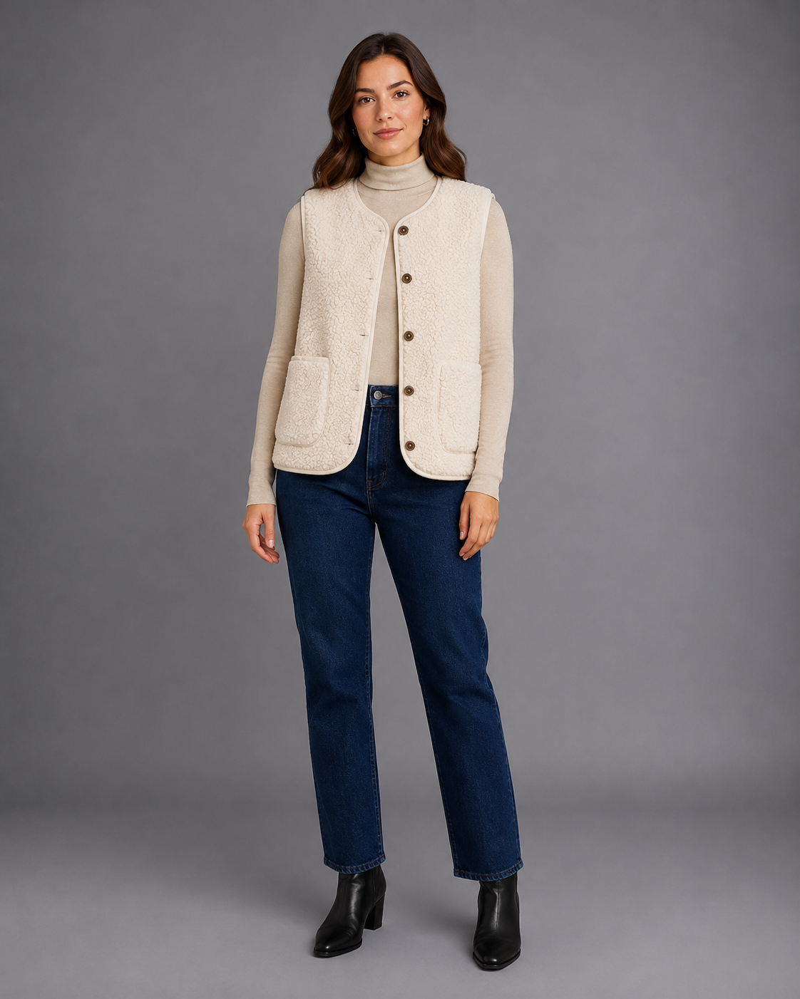 Women's Borg Gilet Teddy Fleece Waistcoat