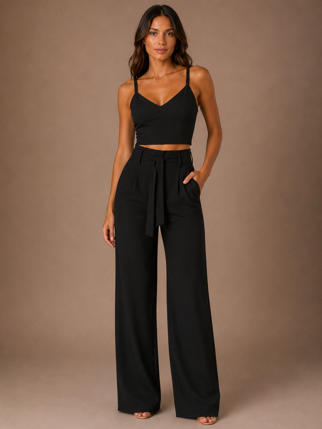 Women's Wide Leg Trouser Co Ord Set for Summer