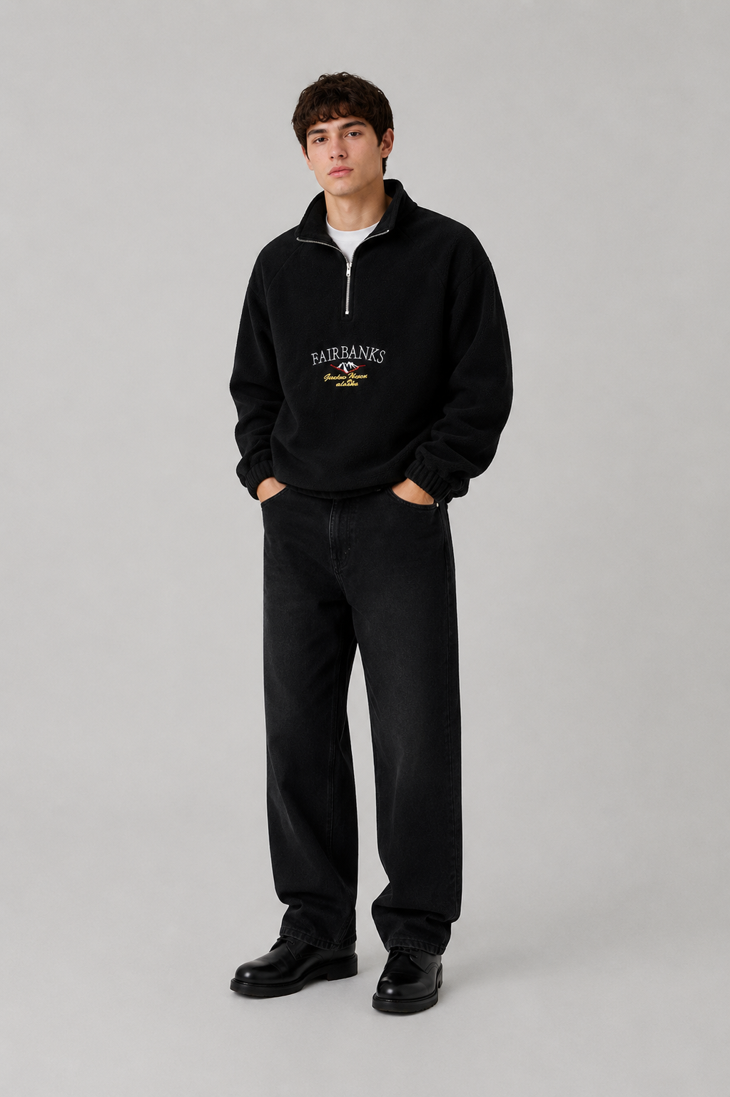 Men's Half Zip Sweater Relaxed Fit Casual Wear
