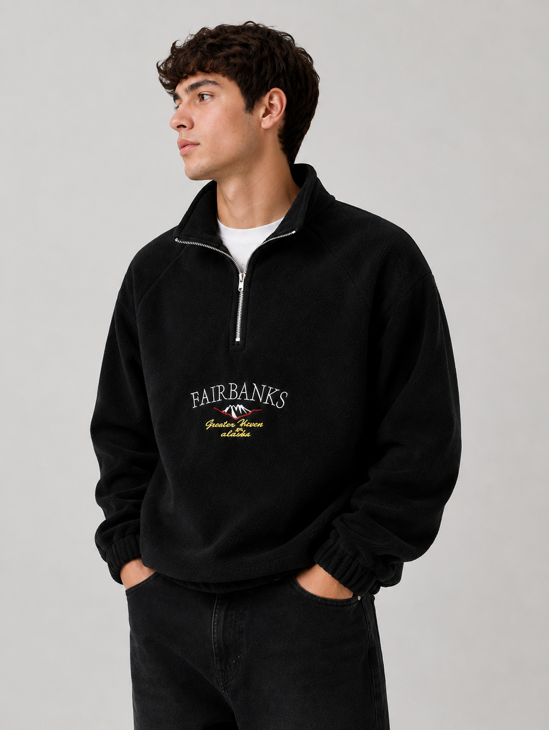 Men's Half Zip Sweater Relaxed Fit Casual Wear