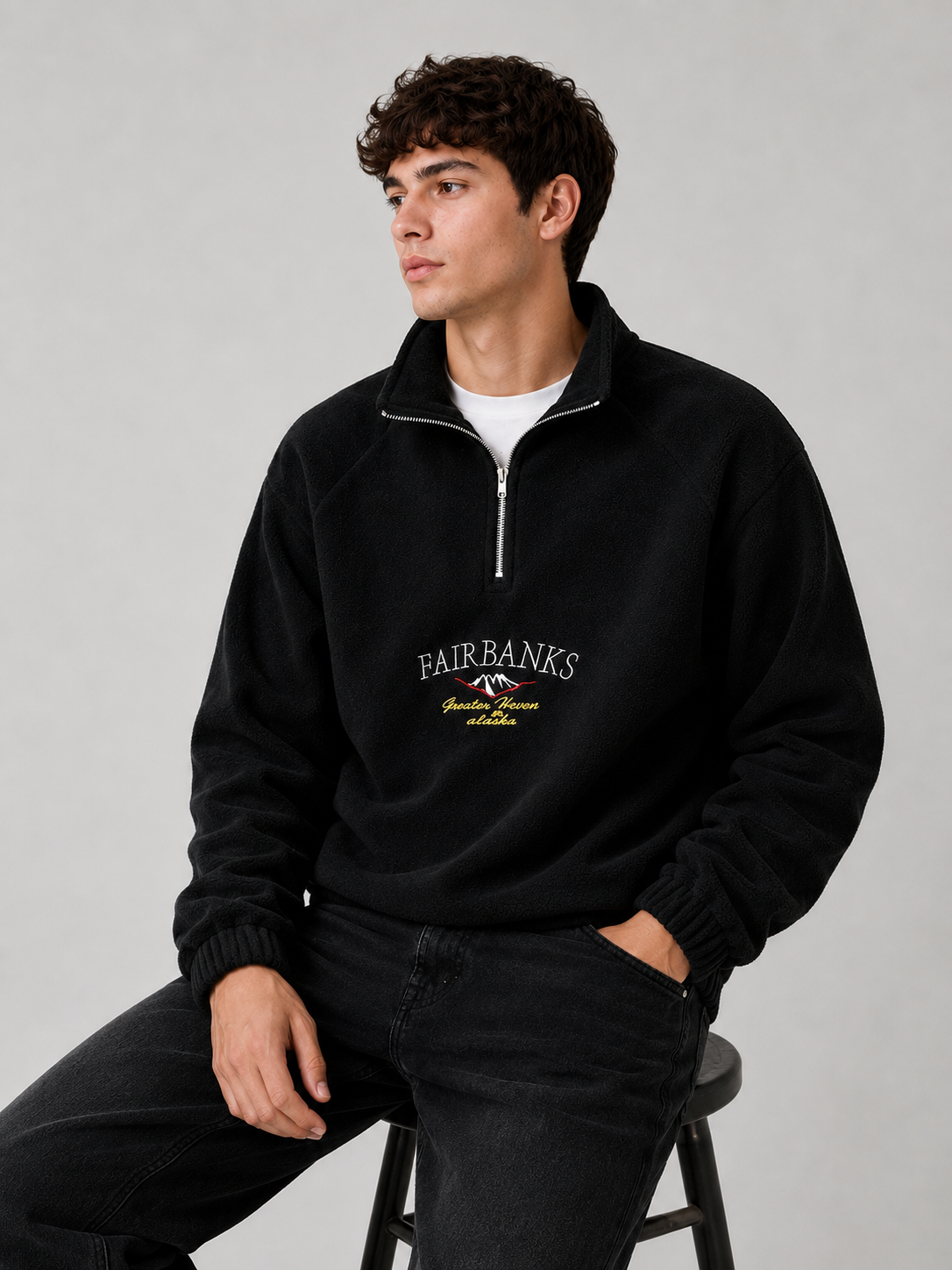 Men's Half Zip Sweater Relaxed Fit Casual Wear