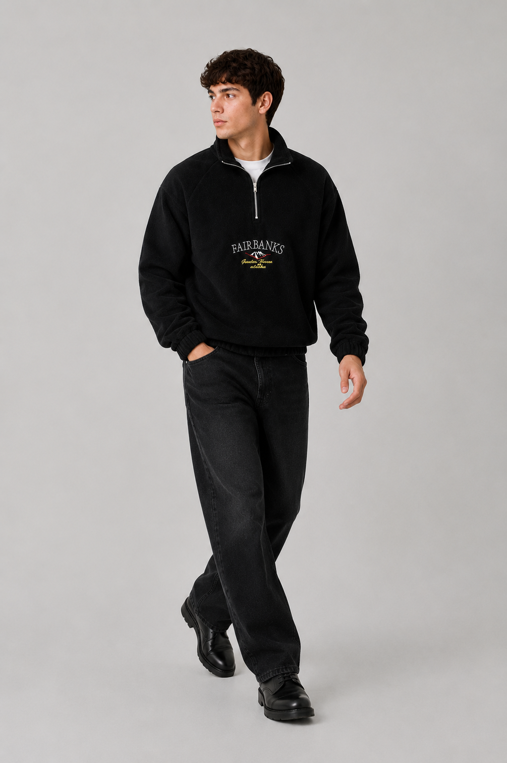 Men's Half Zip Sweater Relaxed Fit Casual Wear