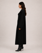 Women’s Long Knitted Coatigan – Open Front Longline Cardigan