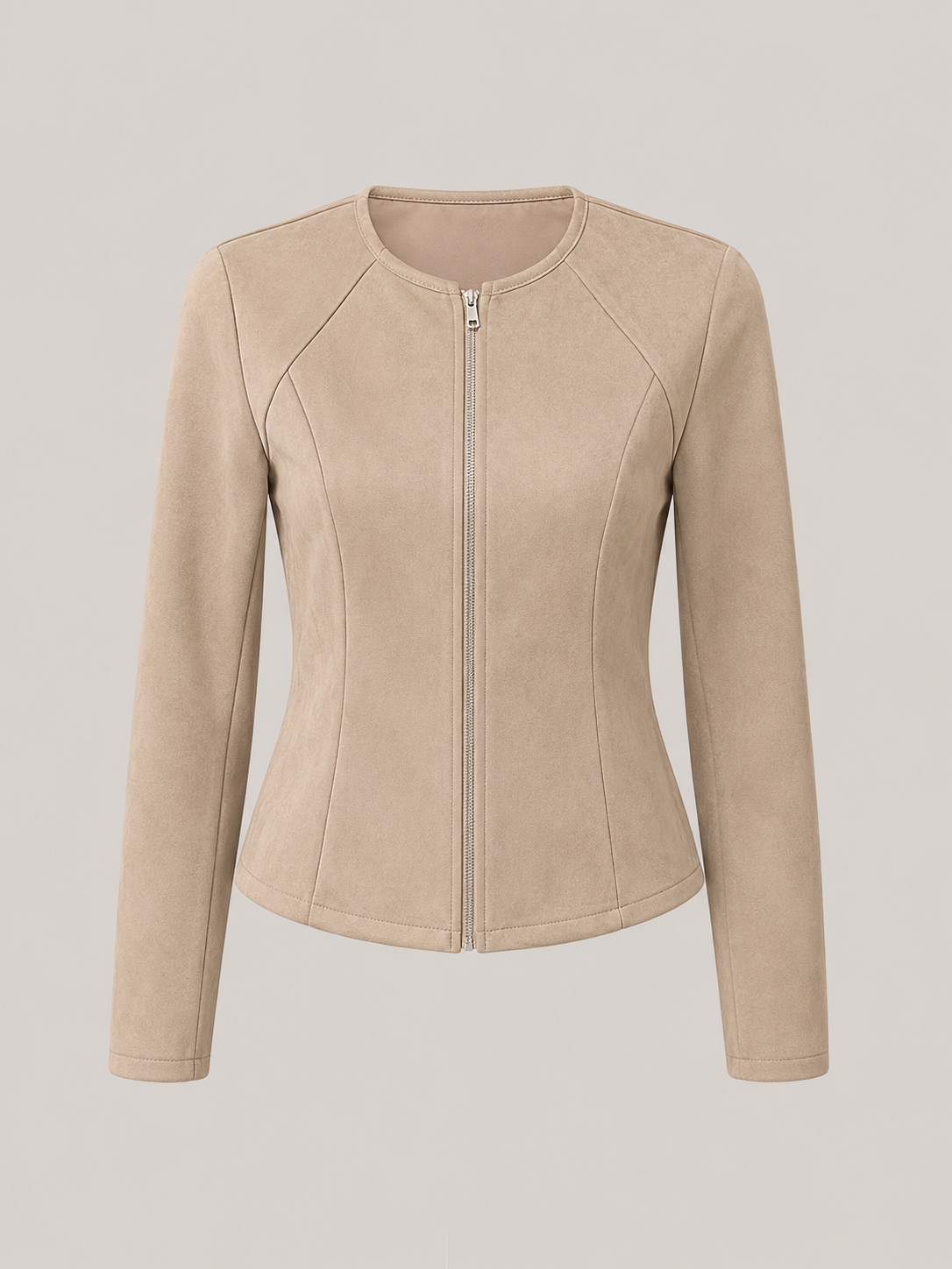Women's Casual Zip Up Jacket Chic Minimalist Outerwear