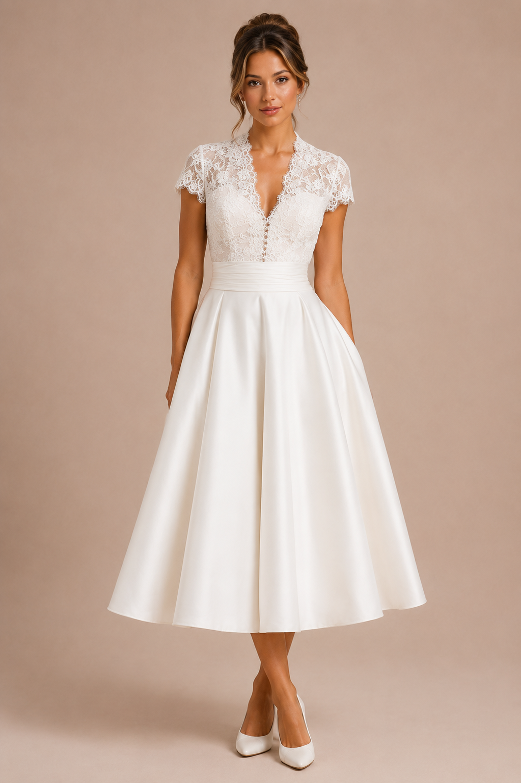 Women's Elegant Midi Dress for Special Occasions and Events