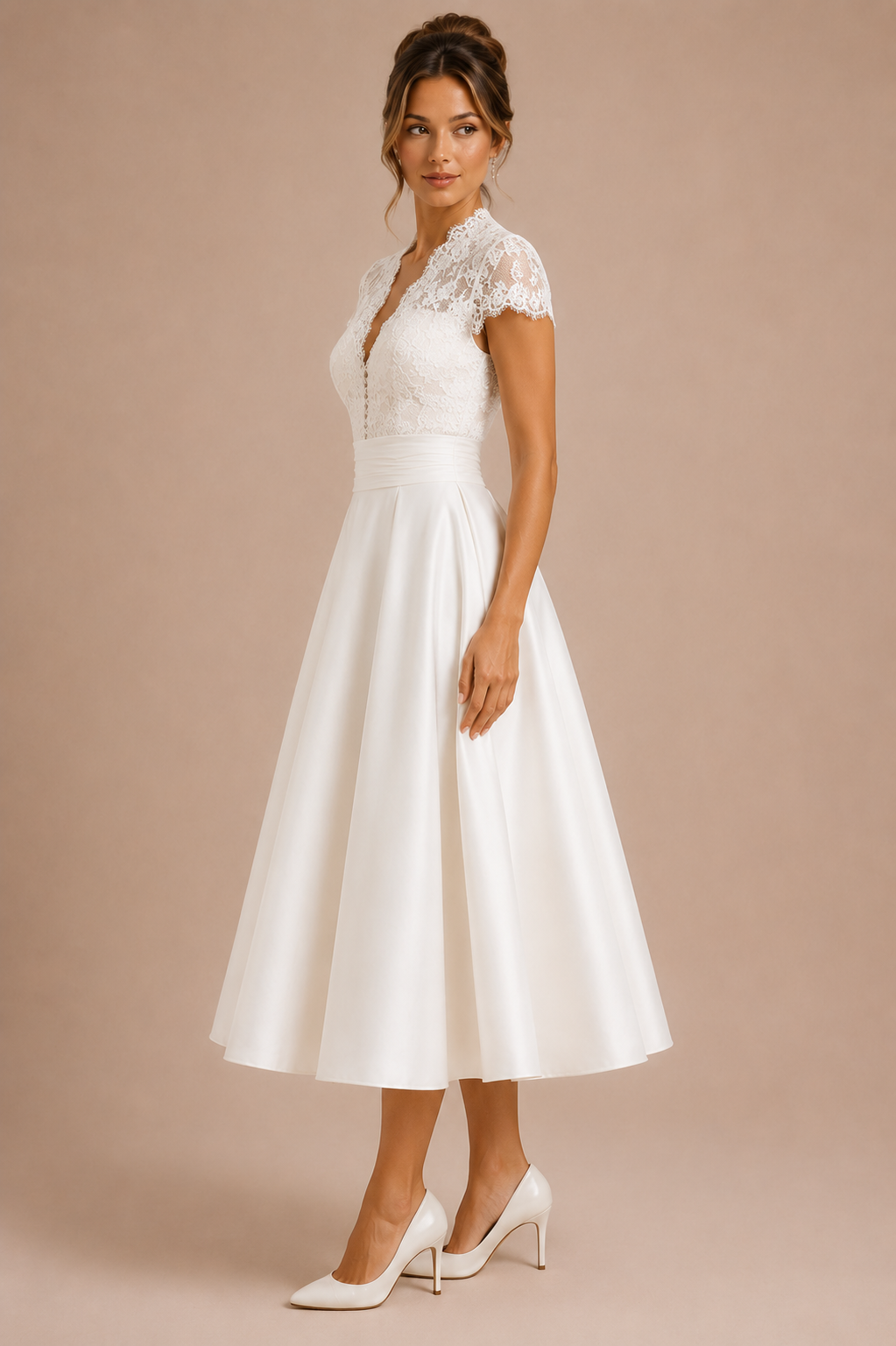 Women's Elegant Midi Dress for Special Occasions and Events