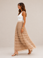 Women's Elegant Maxi Skirt for Summer and Vacation Wear