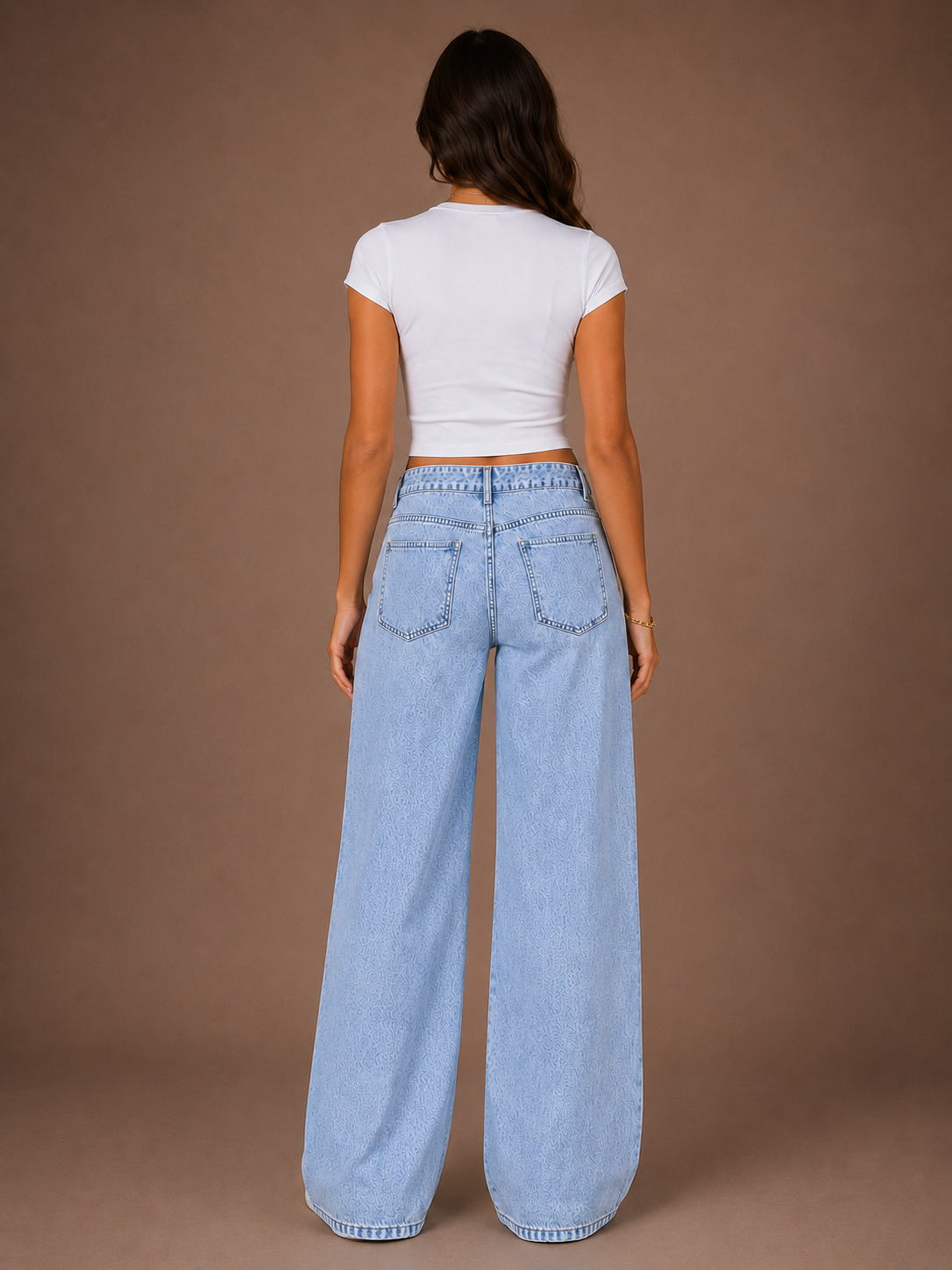 Women's stretchy High Waist Wide Leg Jeans for Everyday Wear
