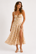 Women's Elegant Floral Dress for Summer and Vacation Wear