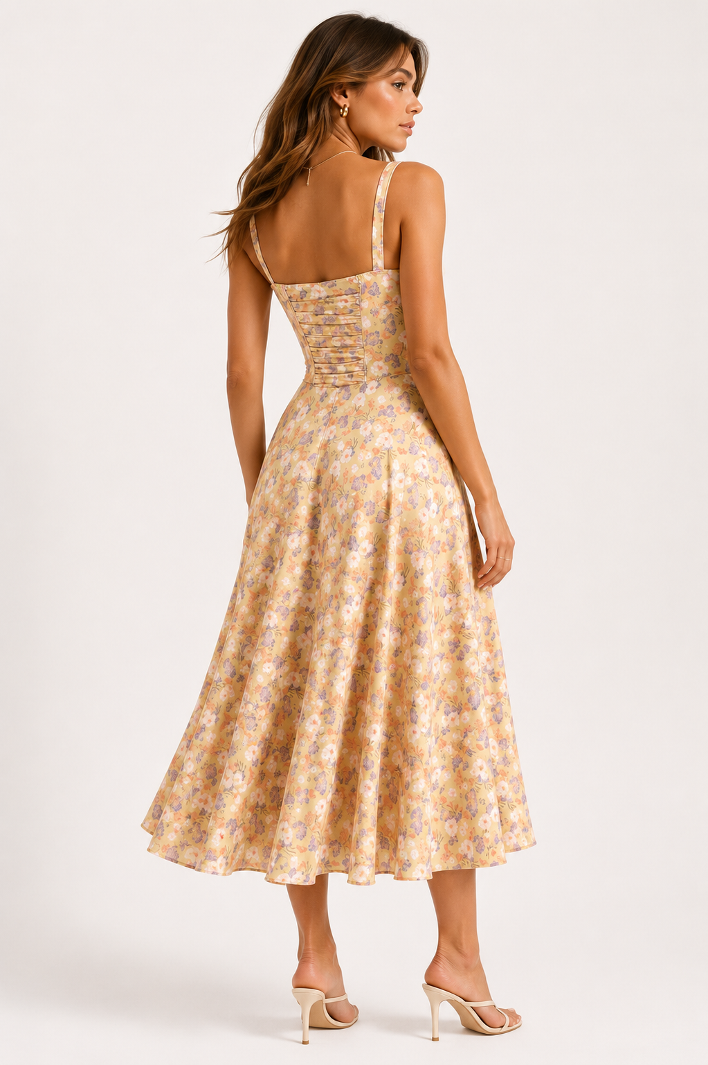 Women's Elegant Floral Dress for Summer and Vacation Wear