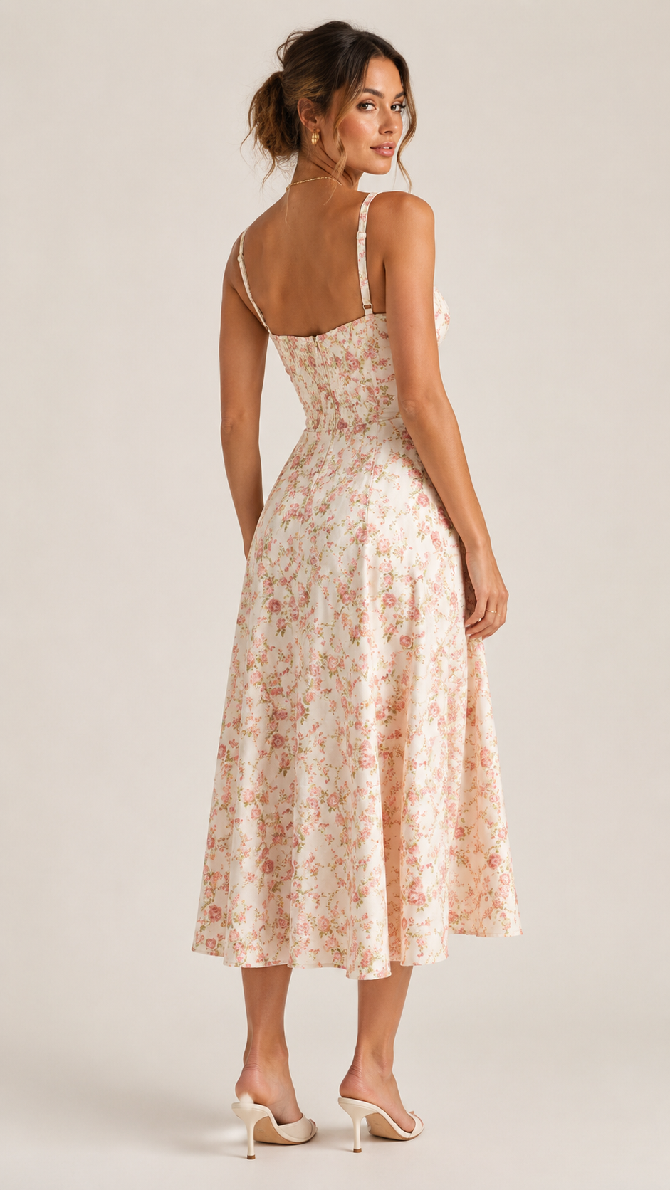 Women's Elegant Floral Dress for Summer and Vacation Wear