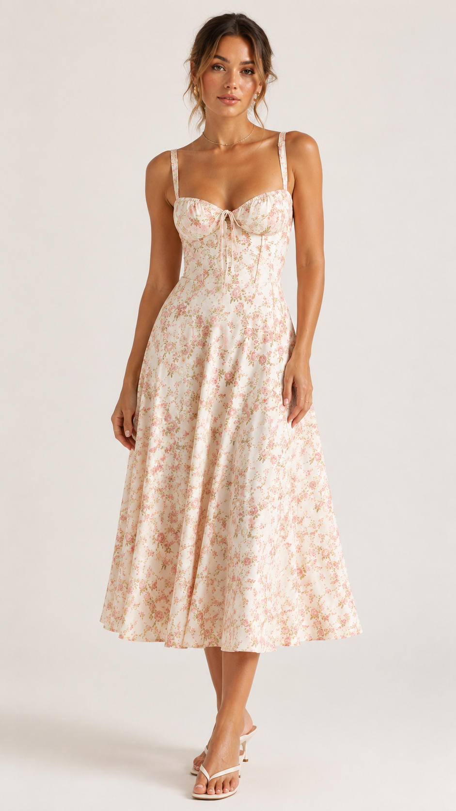 Women's Elegant Floral Dress for Summer and Vacation Wear