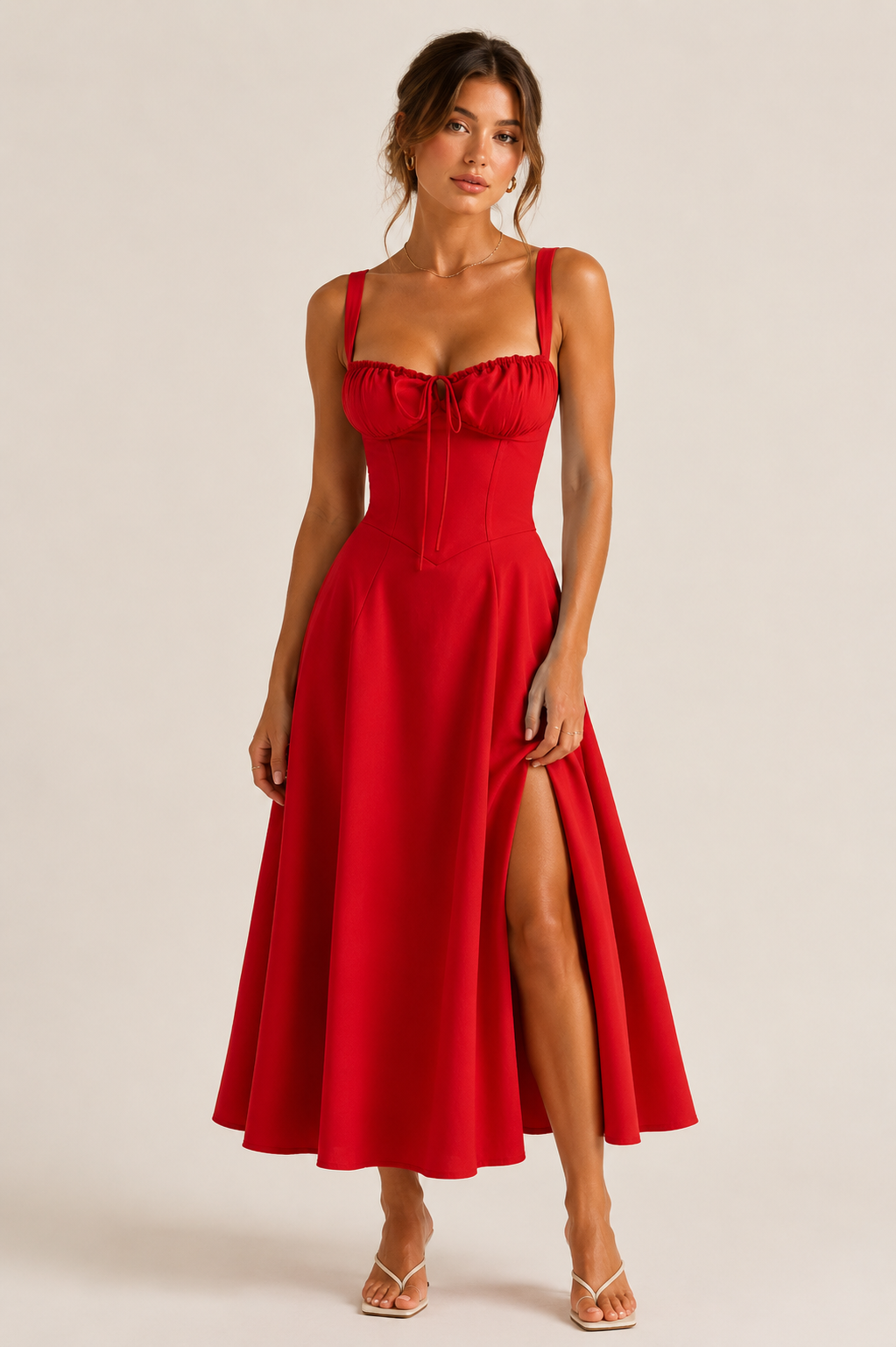 Women's Elegant Floral Dress for Summer and Vacation Wear