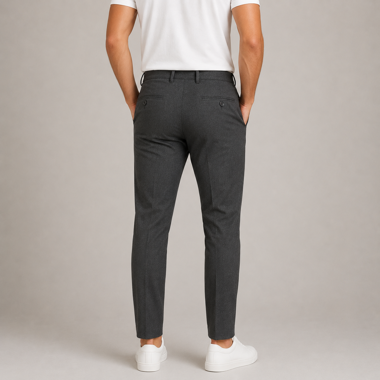 Men's Tailored Slim Fit Stretch Business Trousers