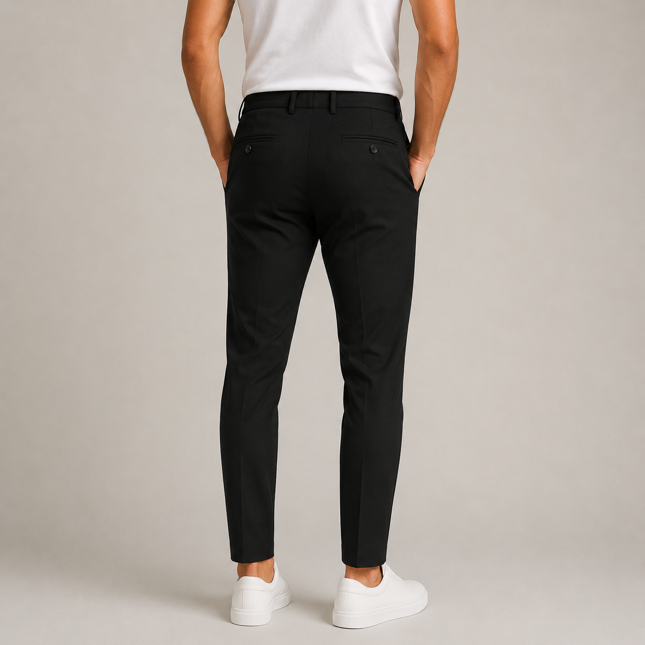 Men's Tailored Slim Fit Stretch Business Trousers