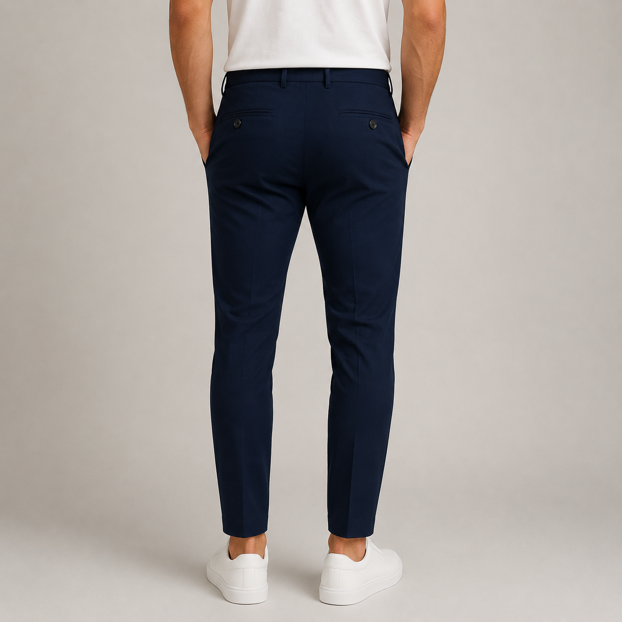 Men's Tailored Slim Fit Stretch Business Trousers