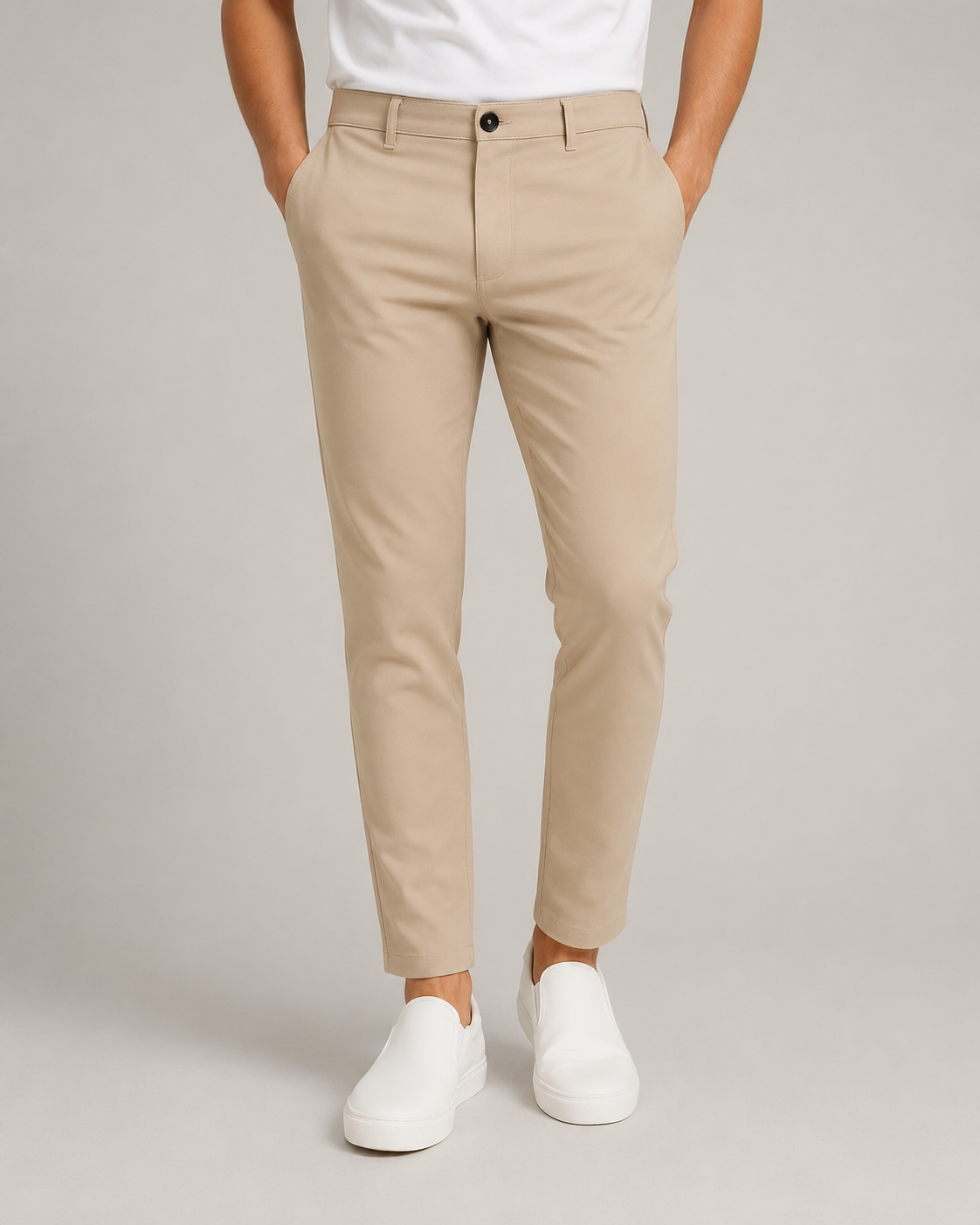 Men's Tailored Slim Fit Stretch Business Trousers