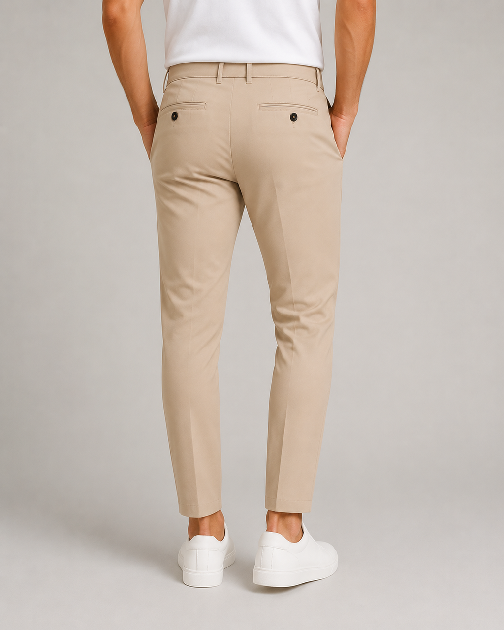 Men's Tailored Slim Fit Stretch Business Trousers