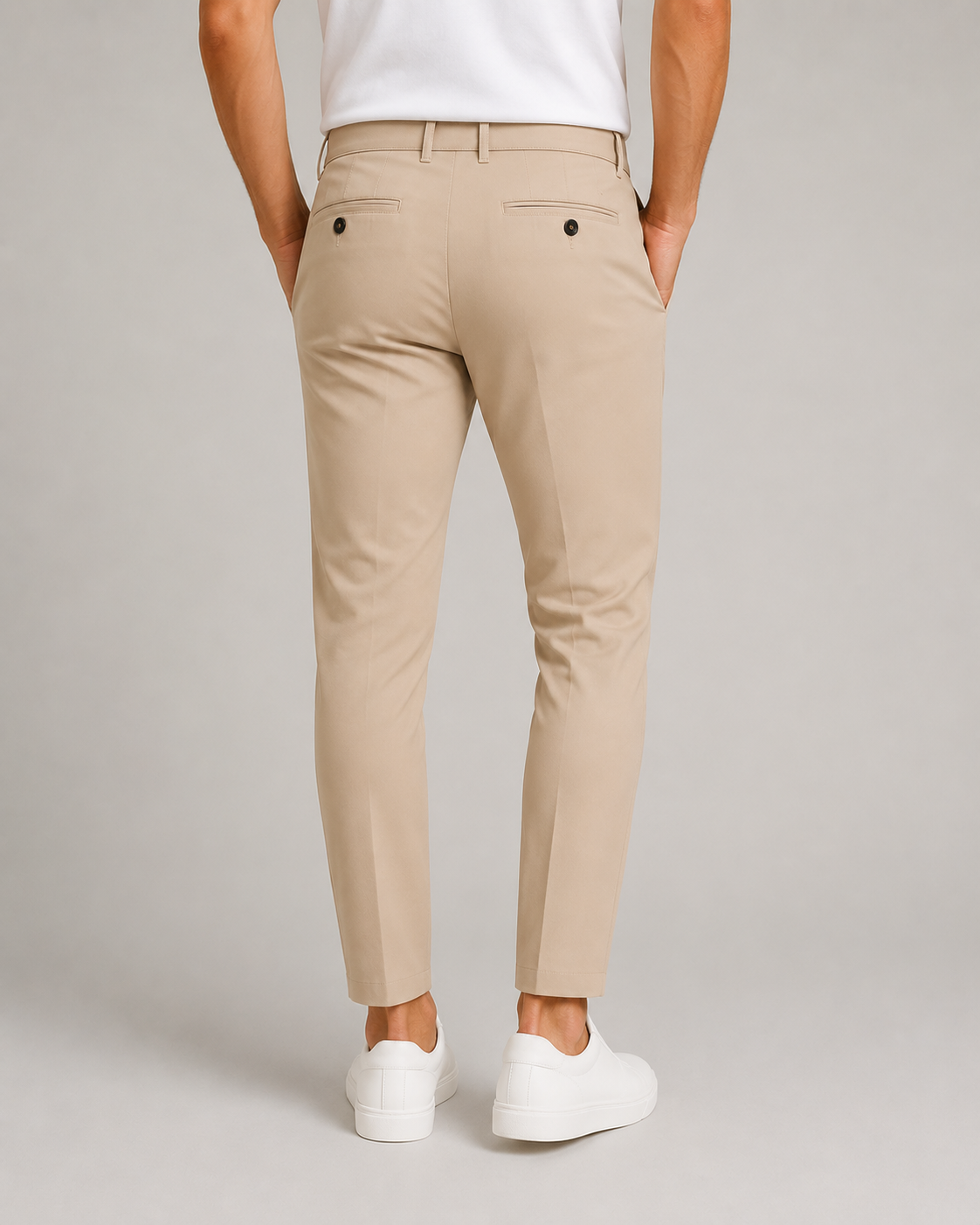 Men's Tailored Slim Fit Stretch Business Trousers