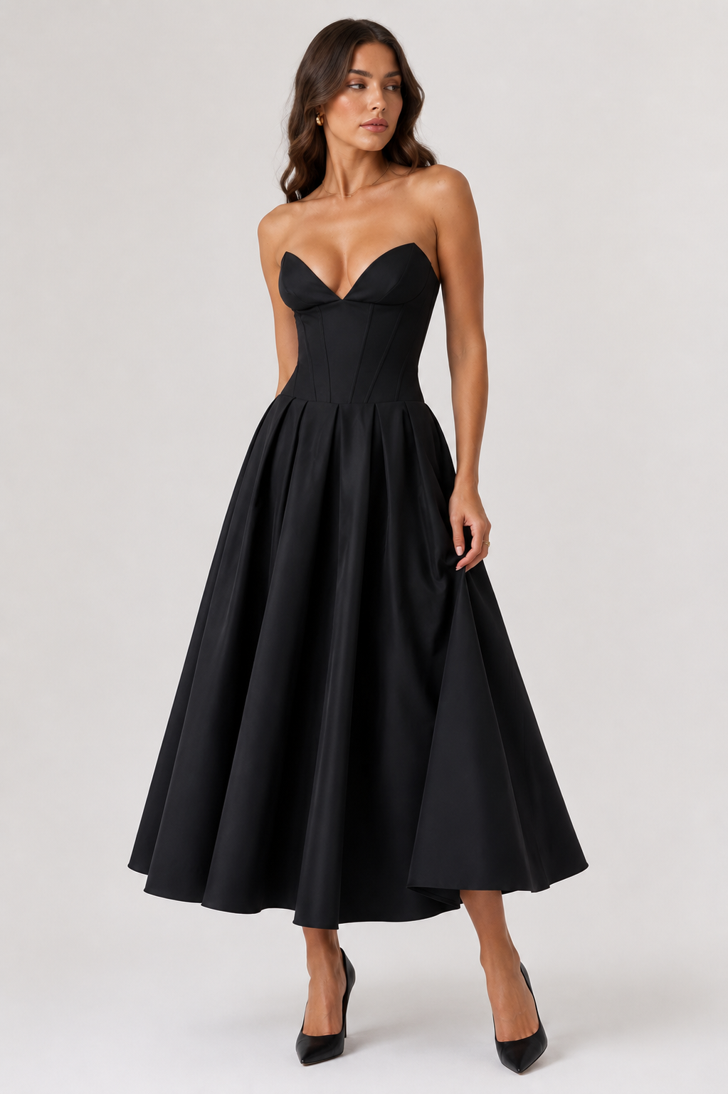 Women's Elegant Strapless Dress for Summer