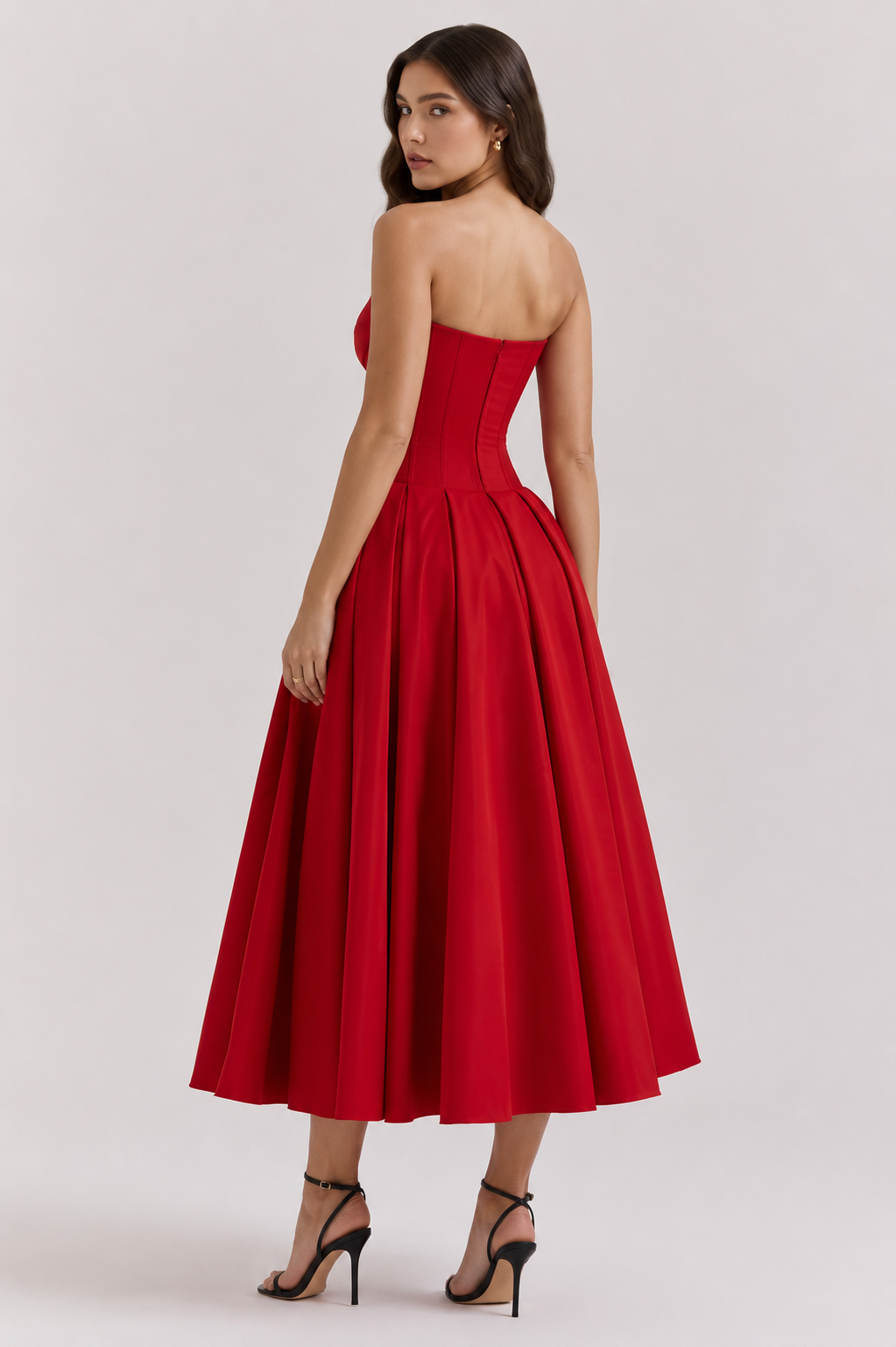 Women's Elegant Strapless Dress for Summer